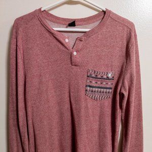 Red/White Volcom Knit Top - S